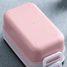 1入組字母圖案不銹鋼飯盒帶刀具 - 粉色 - 查看 8