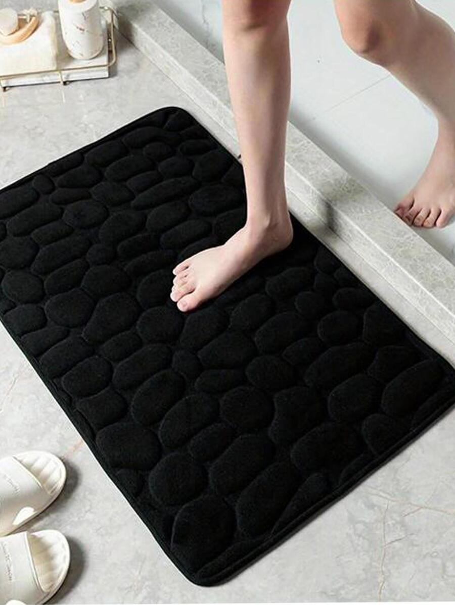 1pc Stone Pattern Bath Rug Home Bathroom Decor Floor Carpet Outdoor Rug Door Mat Fall Decor Bathroom Accessories Back To School Entryway Decor