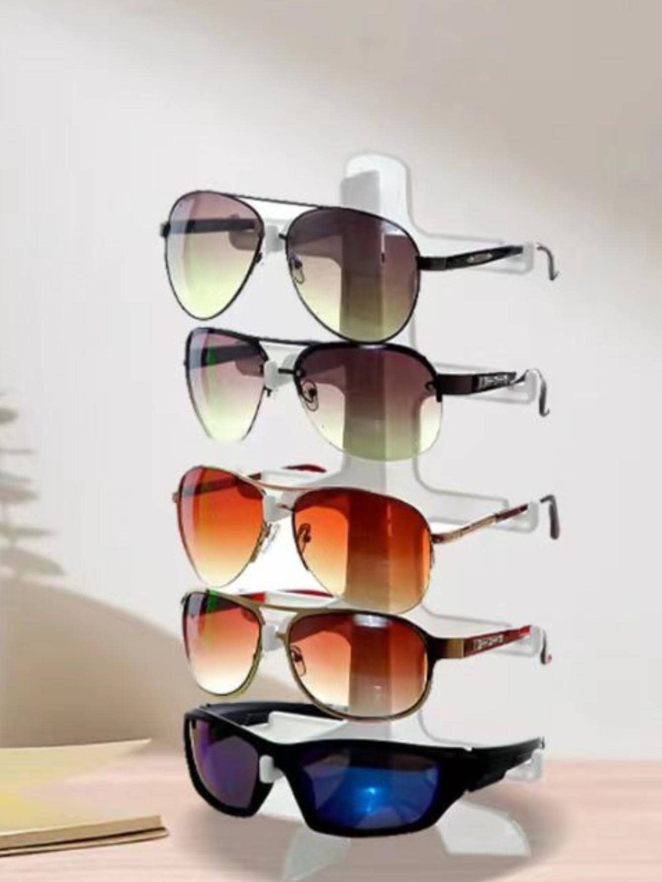 1pc Multi-layer PP Glasses Storage Rack, Minimalist Clear Glasses Display Holder For Home - Clear - View 1