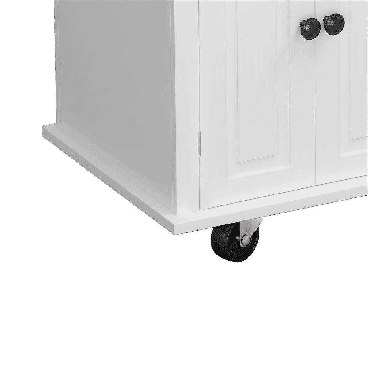Kitchen Island Cart with Two Storage and Two Locking Wheels 4