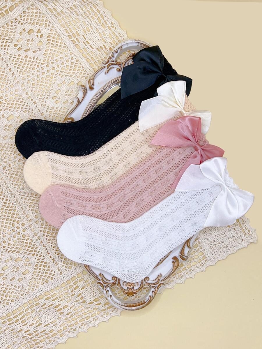 4pairs Baby Girls Bow Decor Antimosquito Socks for Sale Australia New