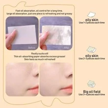 Hấp thụ dầu Giấy , 1 gói Dầu Hấp thụ Giấy Mỹ phẩm Công cụ Nước Tẩy trang Công cụ Điều khiển Phim ảnh - Màu Khaki - Xem 3