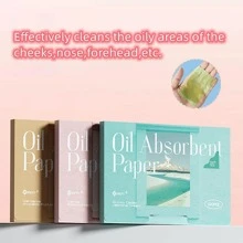 Hấp thụ dầu Giấy , 1 gói Dầu Hấp thụ Giấy Mỹ phẩm Công cụ Nước Tẩy trang Công cụ Điều khiển Phim ảnh - Màu Khaki - Xem 6