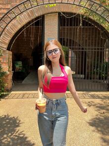 Women Tank Tops & Camis - Hot Pink - View 3