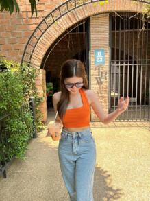 Women Tank Tops & Camis - Orange - View 4