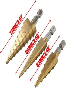 3pcs/set Carbon Steel Drill Bit, Modern Gold Drill Bit For DIY - Gold - View 7