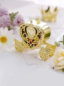 Hộp gói quà thiết kế trái tim 1pc - Vàng - Xem 1