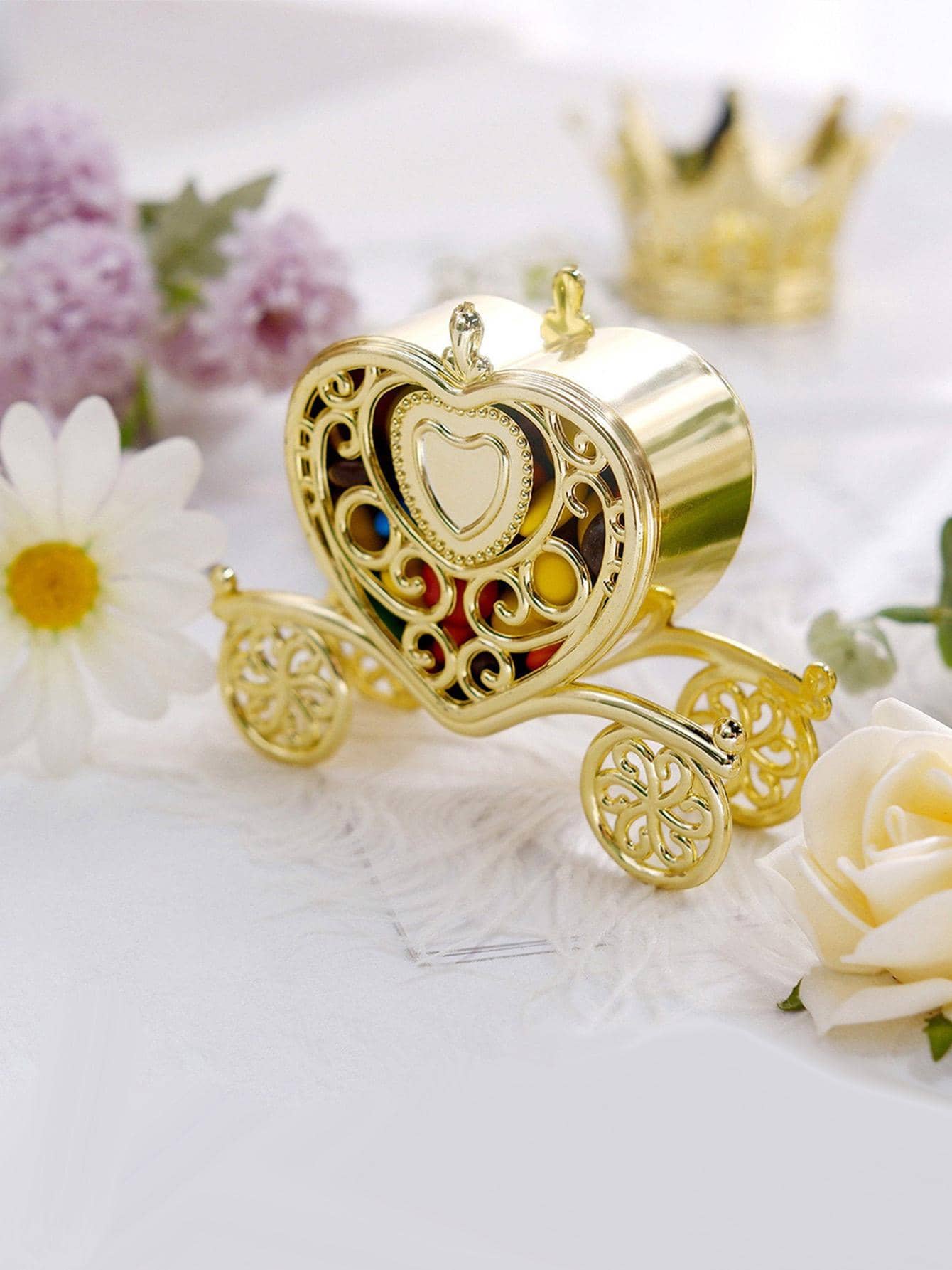 Hộp gói quà thiết kế trái tim 1pc - Vàng - Xem 1