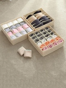 1 hộp đựng đồ lót nhiều ngăn - Màu Xám nhạt - Xem 2