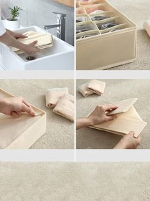1 hộp đựng đồ lót nhiều ngăn - Màu Xám nhạt - Xem 4