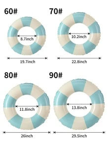 1pc Inflatable Swimming Pool Float Vintage Striped Swimming Ring, Thick Underarm Ring Life Buoy, Outdoor Beach Essential To Increase Your Summer Water Fun Experience!
