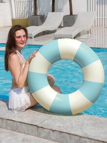 1pc Inflatable Swimming Pool Float Vintage Striped Swimming Ring, Thick Underarm Ring Life Buoy, Outdoor Beach Essential To Increase Your Summer Water Fun Experience!