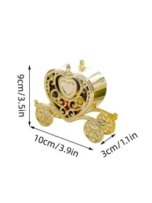 Hộp gói quà thiết kế trái tim 1pc - Vàng - Xem 5