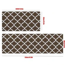 1pc Home Kitchen Anti-slip Mat, Fatigue-proof Tiger-print Pvc Velvet Step Mat, Non-stick, Easy To Clean - Grey - View 6