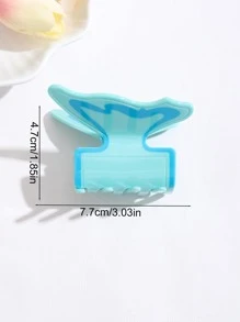 蝴蝶裝飾髮爪 - 彩色 - 查看 4