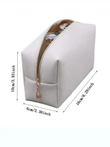 1 túi đựng đồ trang điểm di động - Màu be - Xem 5