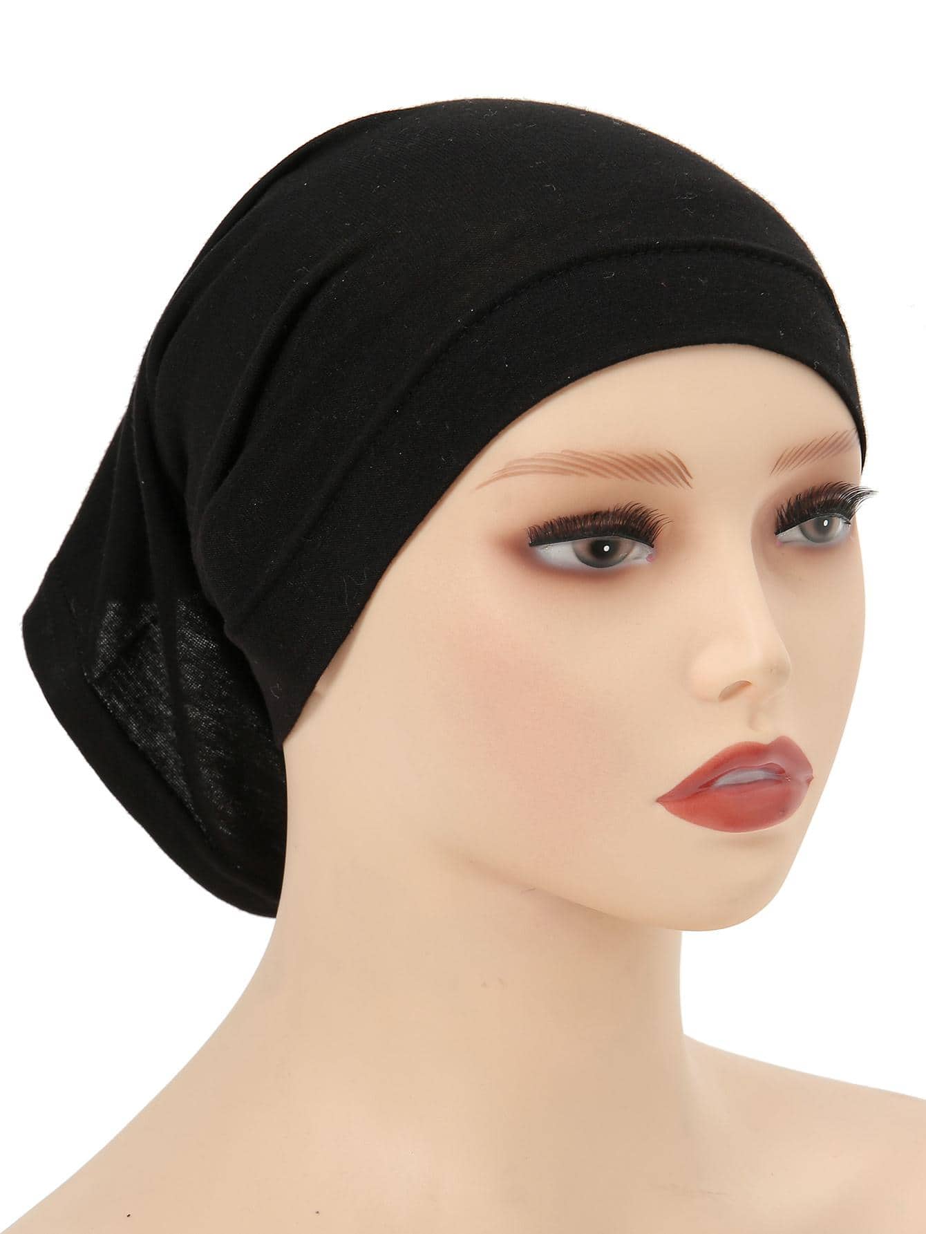 Envoltura de la cabeza unicolor - Negro - Ver 1