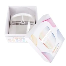 1pc Led Facial Mask Light Therapy Electronic Beauty Instruments , PDT Photon 7 Color LED Mask Skin Rejuvenation Therapy Face Anti Aging Skin Tightening Wrinkles For Home - White - View 4