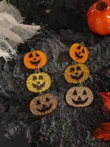 Halloween Pumpkin Drop Earrings - 1# - View 2