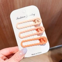 3 chiếc kẹp tóc chắc chắn - trái cam - Xem 1