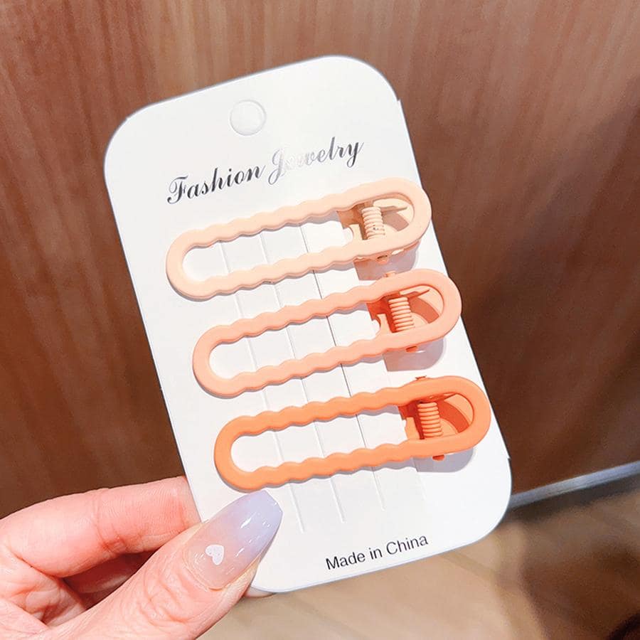 3 chiếc kẹp tóc chắc chắn - trái cam - Xem 1