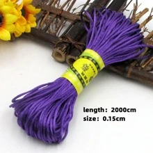 20m 1.5mm緞面尼龍裝飾線，鼠尾線中國結 - 紫色 - 查看 2