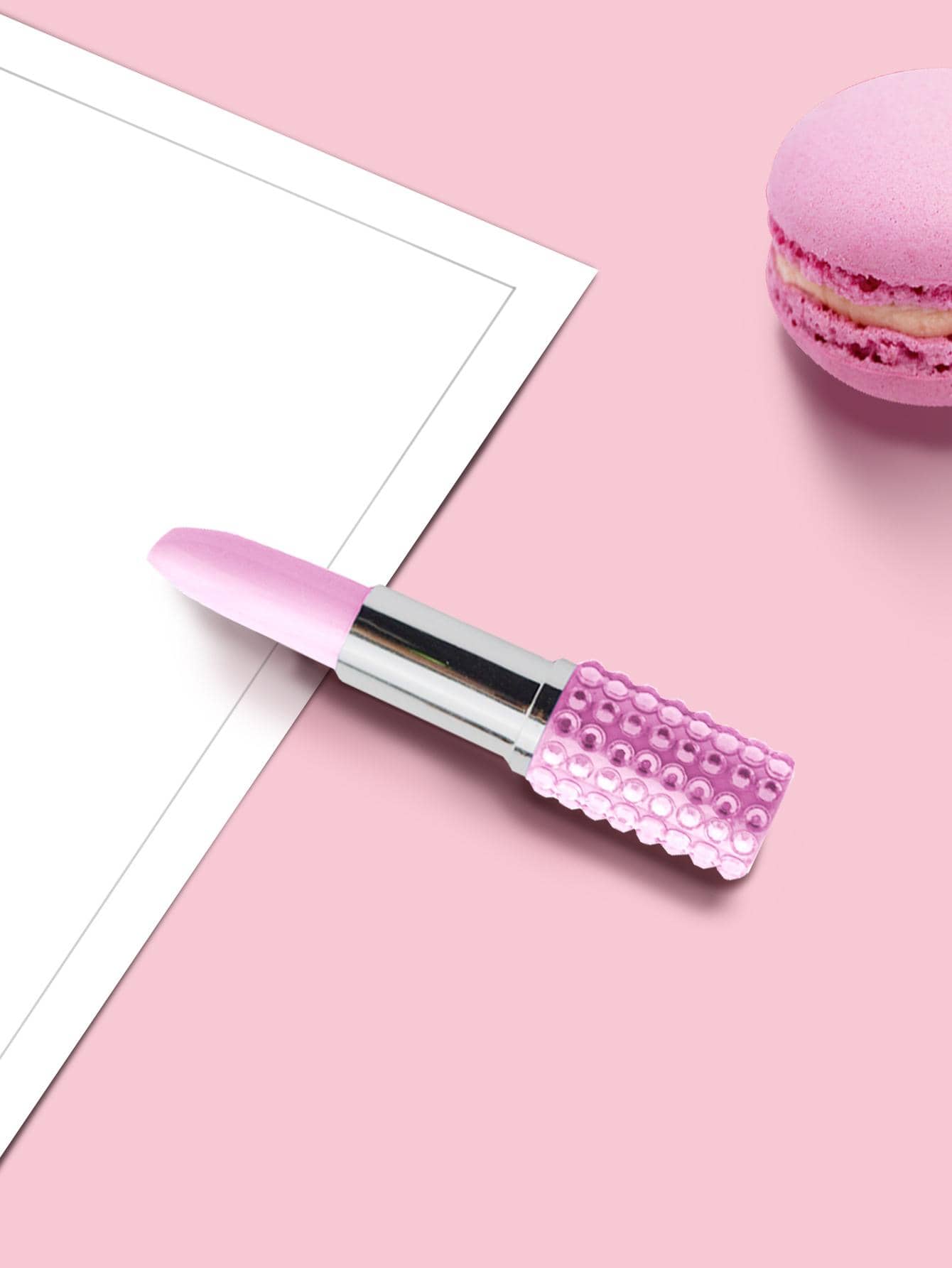 Son Môi Hình Bút Bi Sáng Tạo Di Động Bút Vẽ Cho Thủ Công DIY Tay Tài Khoản Trang Trí - Hồng - Xem 1