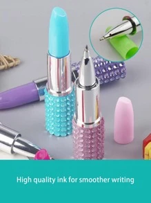 Son Môi Hình Bút Bi Sáng Tạo Di Động Bút Vẽ Cho Thủ Công DIY Tay Tài Khoản Trang Trí - Hồng - Xem 5