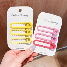 3 chiếc kẹp tóc chắc chắn - trái cam - Xem 4