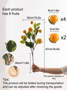 1入組人造橘色 - 橘色 - 查看 4