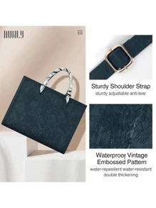 Laptop Bag For Women 15.6 Inch Laptop Tote Bag Waterproof Leather Computer Tote Bag Business Lightweight Office Briefcase Large Capacity Handbag Shoulder Bag - màu xanh lá - Xem 8