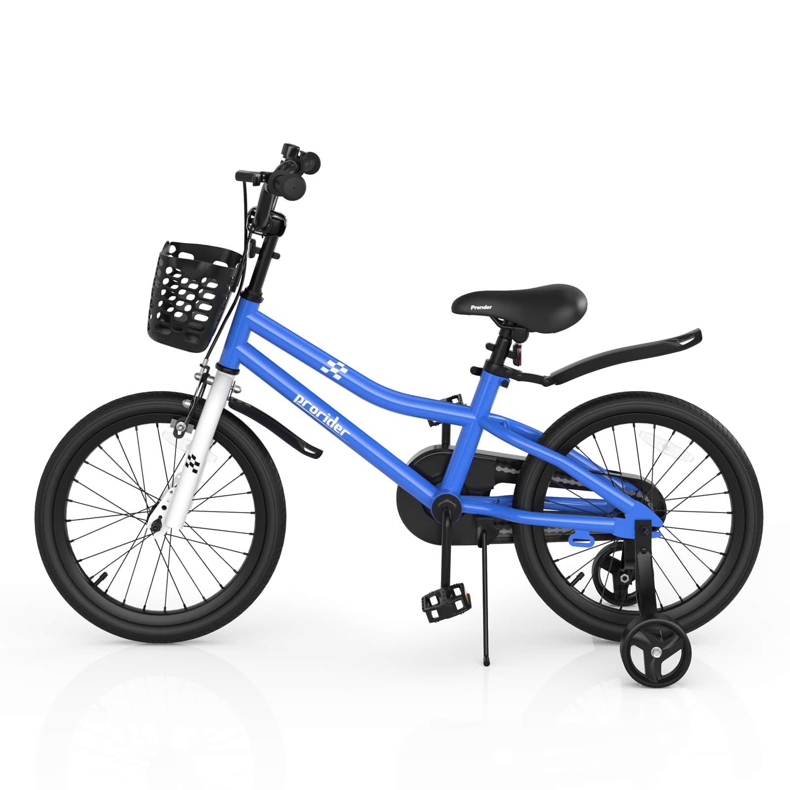 Costway 18'' Kid's Bike with Removable Training Wheels & Basket for 48
