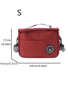 旅行便携露营野餐包冷食冷藏保温包手提包保温包返校午餐盒午餐袋返校用品便当盒午餐袋居家必需品午餐套装冷藏盒午餐盒袋 - 紅色 - 查看 1