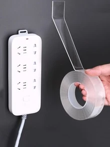 1pc Transparent Nano Bubble Double Sided Adhesive Tape, Strong Sticky Hooks Double Sided Tape,Stickers,Wall Decal, Vinyl Decal For Home Decorations,Spring Decoration Items Refresh Your Home,Rama Decoration Stickers - Clear - View 1