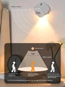 1pc Plastic Night Light, Modern Shell Design Wall Mounted Lamp For Home - White - View 3