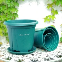 1pc Letter Graphic Flower Planter - Green - View 3