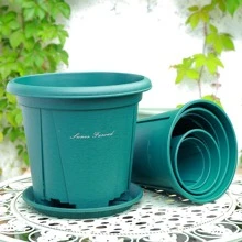 1pc Letter Graphic Flower Planter - Green - View 5