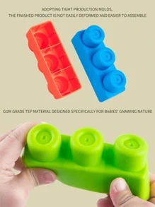 1pack 16pcs Multicolor Soft Rubber Building Blocks (With Stickers) , Early Educational Bath Toys For Children , Suitable For Boys And Girls Room Decoration ,Educational Toys ,Building Blocks ,Blocks For Kids,Construction Toys,Toys For Boys,Block Toys