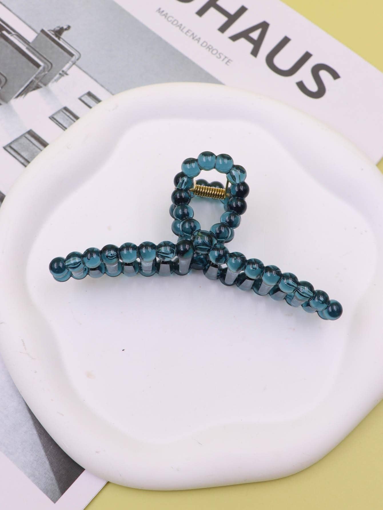 極簡風格髮爪 - 綠色 - 查看 1