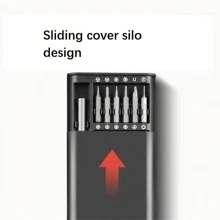 Conjunto De 24 Destornilladores De Precisión - Adecuados Para El Mantenimiento Y Desmontaje De Computadoras Y Teléfonos - Negro - Ver 4
