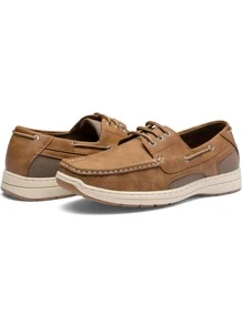 SHOESMALL Men's Loafers Slip-Ons 3-Eye Boat Tan Shoes Comfortable Slip On Stylish Casual Loafers Deck For Men - Camel - View 7