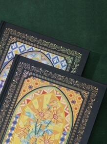 1pc Flower Pattern Notebook , Simple Multi-purpose Journal Notebook For Hand Account - Multicolor - View 5