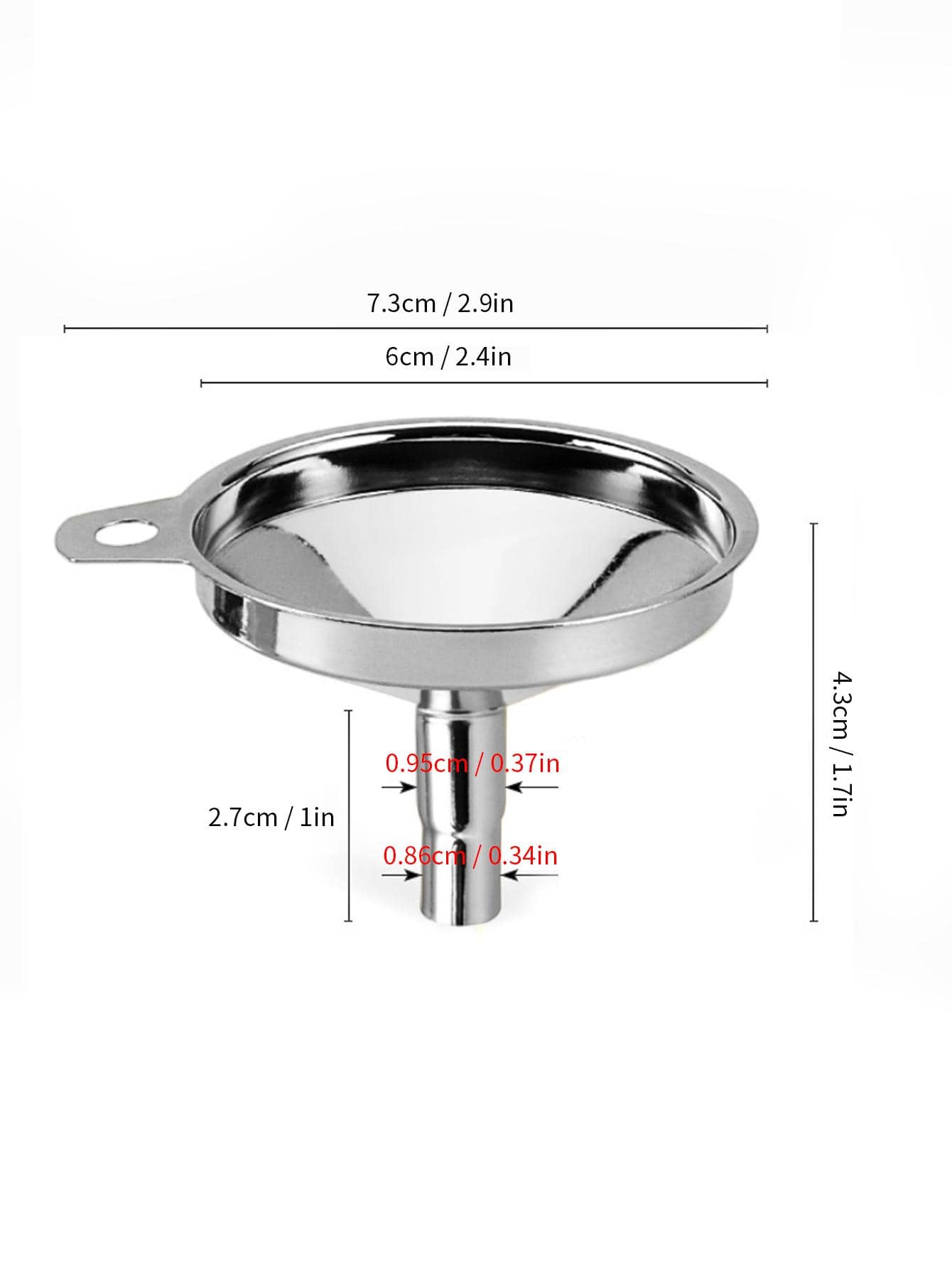 1pc Stainless Steel Funnel