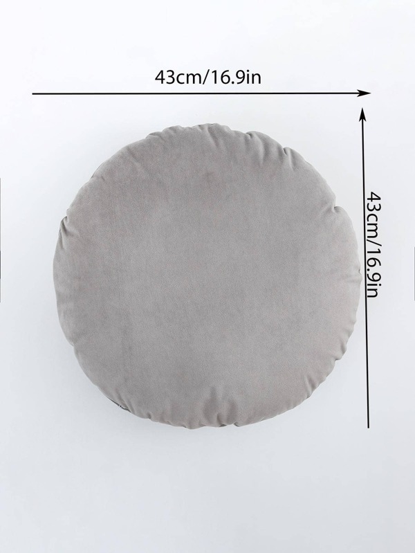 Round Pillow Cover Without Filler, Modern Flannelette Decorative Throw Pillow Case For Living