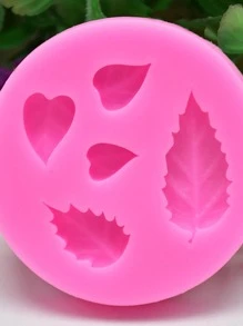 1入組樹葉設計糖果模具 - 粉色 - 查看 2