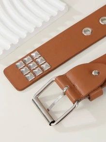 Thắt lưng nam trang trí khóa vuông - Lạc đà - Xem 3