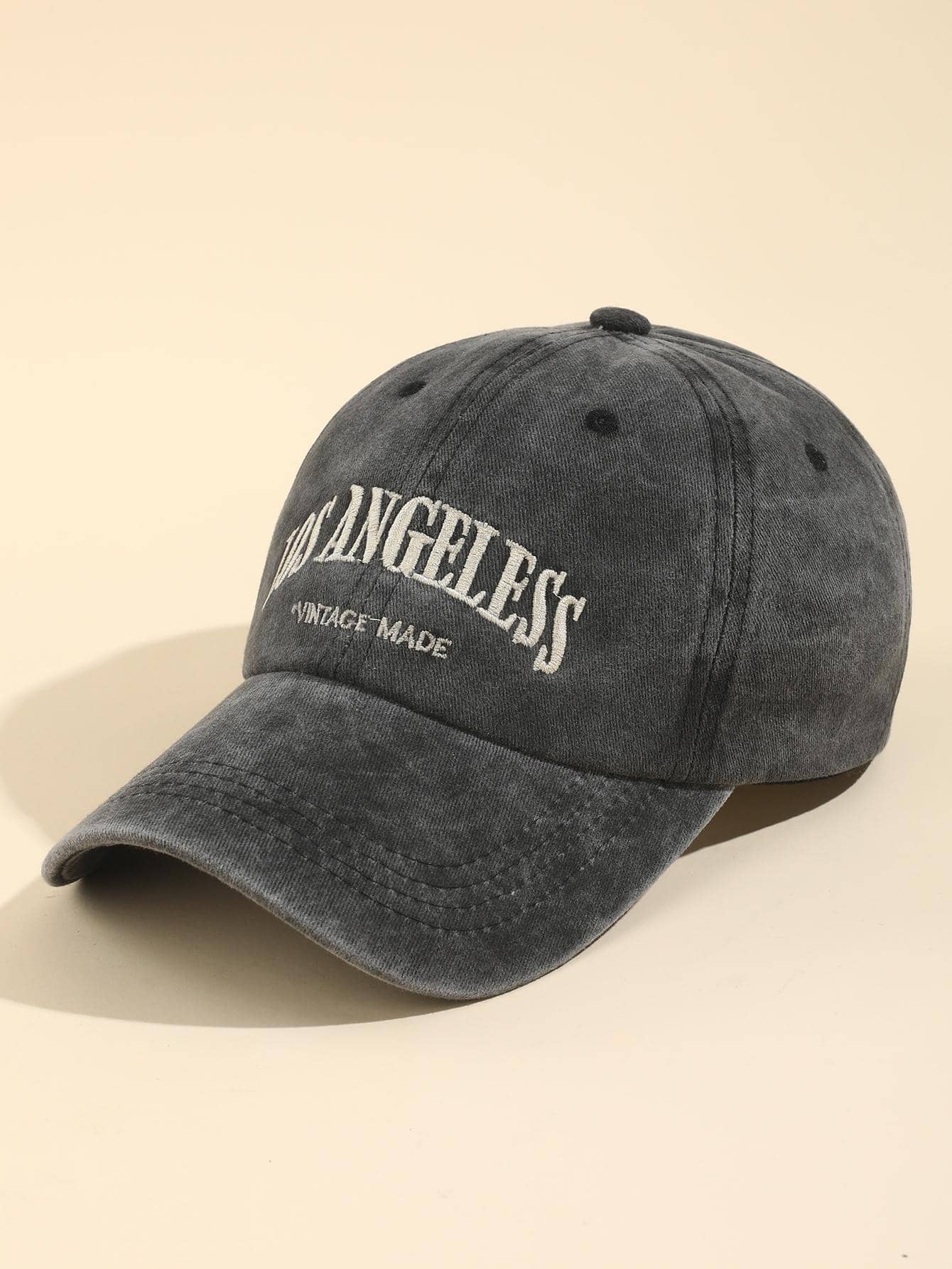 Men Letter Embroidered Baseball Cap - Grey - View 1