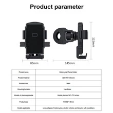 通用單車手機支架自行車手機架摩托車支架座山地車車把手機夾 - 黑色 - 查看 10
