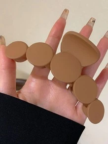3/1 cái (S) Kẹp tóc bằng nhựa nhẹ, màu cà phê, tròn thanh lịch, kích thước lớn, màu đen, dành cho nữ, phụ kiện tóc phong cách tối giản, đa năng, thích hợp sử dụng hàng ngày, rửa mặt/tóc, trang điểm, kẹp tóc phù hợp với trang phục, kẹp tóc, kẹp tóc, kẹp tóc mùa thu đông, trang phục đi nghỉ cho nữ - Nhiều màu - Xem 7