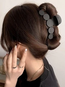 3/1 cái (S) Kẹp tóc bằng nhựa nhẹ, màu cà phê, tròn thanh lịch, kích thước lớn, màu đen, dành cho nữ, phụ kiện tóc phong cách tối giản, đa năng, thích hợp sử dụng hàng ngày, rửa mặt/tóc, trang điểm, kẹp tóc phù hợp với trang phục, kẹp tóc, kẹp tóc, kẹp tóc mùa thu đông, trang phục đi nghỉ cho nữ - Nhiều màu - Xem 4